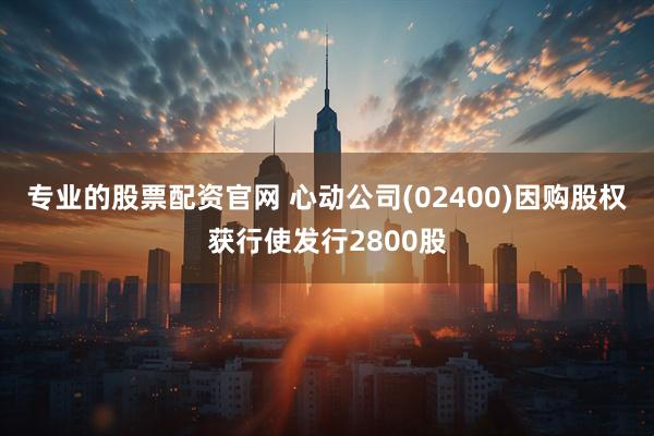 专业的股票配资官网 心动公司(02400)因购股权获行使发行2800股