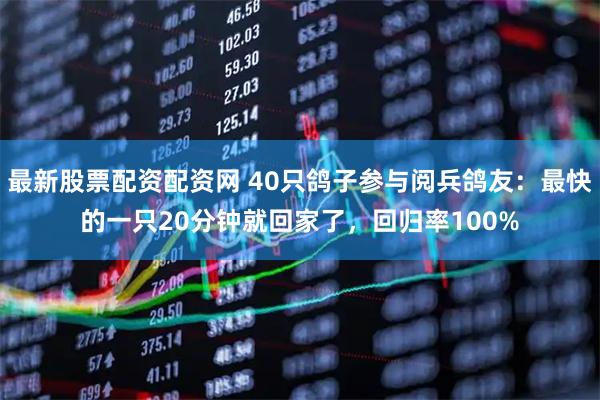 最新股票配资配资网 40只鸽子参与阅兵鸽友：最快的一只20分钟就回家了，回归率100%